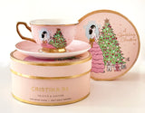 A Sparkling Christmas Teacup & Saucer Set