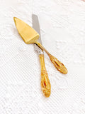 Vintage Cake Server Gold