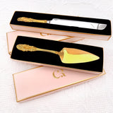 Vintage Cake Server Gold