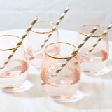 Tumbler Glasses Crystal Rose Set of 2