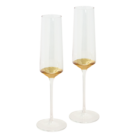 Champagne Flute Estelle Gold Set of 2