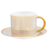 Teacup & Saucer Pinstripe Ivory - Online Exclusive