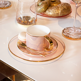 Teacup & Saucer Pinstripe Blush