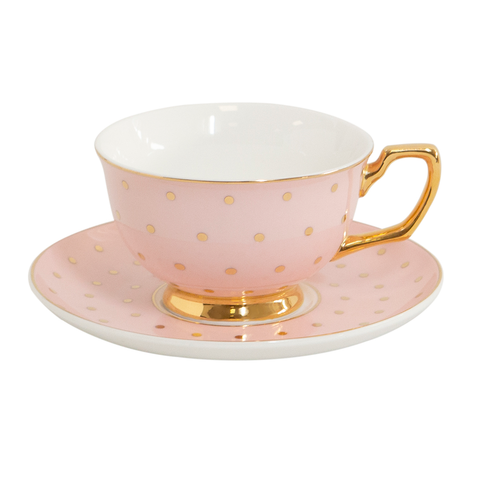 Teacup Polka Gold Blush