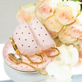 Teacup Polka Gold Blush